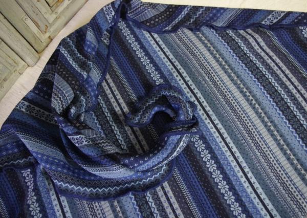 Invero Dreiecktuch Tiziana blau, Farben , Struktur, Muster